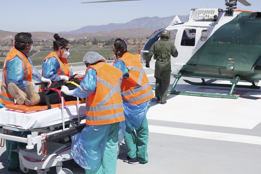 Realizan simulacro te aterrizaje en helipuerto del Hospital de Ovalle