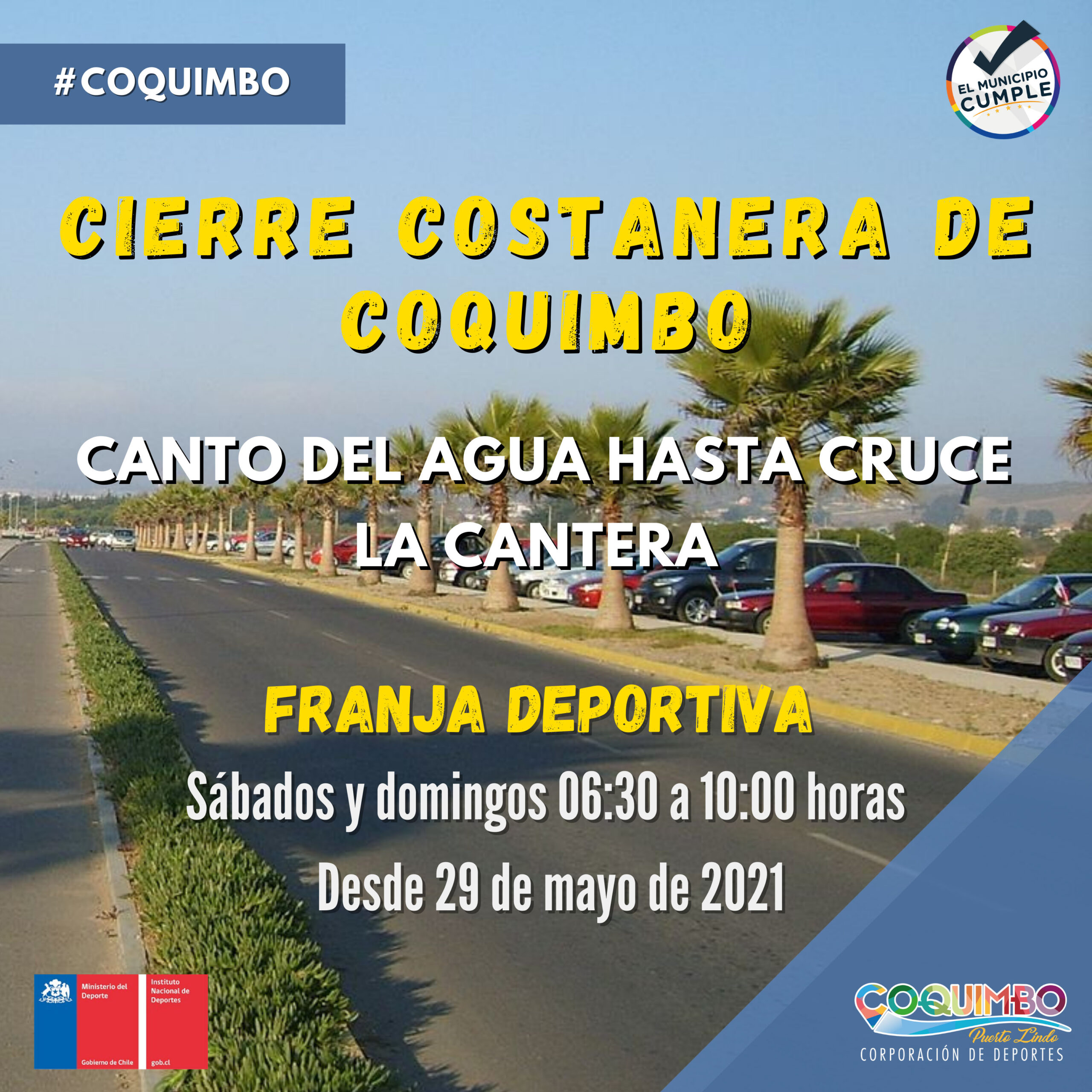 La Costanera de Coquimbo se suma a la franja deportiva “Elige Vivir Sano”