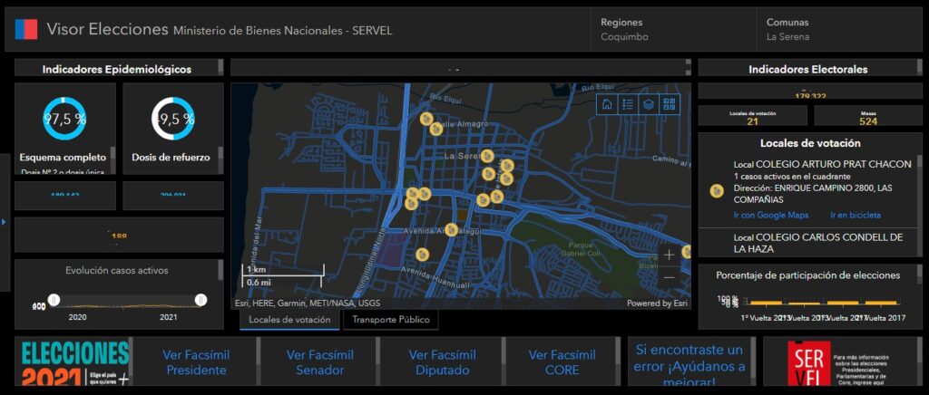 Bienes Nacionales actualiza Visor Territorial de Elecciones de cara a las votaciones de este domingo